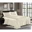 Pure Bedding Satin-Bettlaken für Kingsize-Bett, 4-teilig, elfenbeinfarben, schmutzabweisend – Spannbettlaken mit tiefen Taschen, Bettlaken und Kissenbezügen