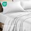 Satin Sheets California King [4-teilig, Weiß] Luxuriöses seidiges Bettlaken-Set, extra weiches 1800 Mikrofaser, knitterfrei, farbecht, schmutzabweisend – tiefes Spannbetttuch, Bettlaken, Kissenbezüge