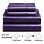 Pure Bedding Satin-Spannbettlaken, 4-teilig, violett, luxuriös, schmutzabweisend – Spannbettlaken mit tiefen Taschen, Bettlaken und Kissenbezügen