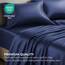 Satin Sheets California King [4-teilig, Mitternachtsblau] Hotel-Luxus-Bettwäsche-Set, weiche Mikrofaser, knitterfrei, farbecht, schmutzabweisend, tiefes Spannbetttuch, Bettlaken, Kissenbezüge