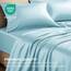 Satin Sheets King [4-teilig, SkyBlue] Luxuriöses seidiges Hotel-Bettwäsche-Set, extra weiches 1800 Mikrofaser, knitterfrei, farbecht, schmutzabweisend, tiefes Spannbetttuch, Bettlaken, Kissenbezüge