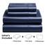 Satin Sheets California King [4-teilig, Mitternachtsblau] Hotel-Luxus-Bettwäsche-Set, weiche Mikrofaser, knitterfrei, farbecht, schmutzabweisend, tiefes Spannbetttuch, Bettlaken, Kissenbezüge