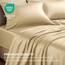 Satin Sheets King [4-teilig, Elfenbein], luxuriöses seidiges Hotel-Bettwäsche-Set, extra weiches 1800 Mikrofaser, knitterfrei, farbecht, schmutzabweisend, tiefes Spannbetttuch, Bettlaken, Kissenbezüge