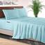 Elegant Comfort 4-teiliges Bettlaken-Set, luxuriöse Bettwäsche, 1500, hochwertige Mikrofaser, Rundumgummi, 45,7 - 61 cm tiefes Spannbetttuch, extra tiefe Bettlaken, Queensize, Babyblau