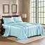 Satin Sheets Queen [4-teilig, SkyBlue] Luxuriöses seidiges Hotel-Bettwäsche-Set, extra weiches 1800 Mikrofaser, knitterfrei, farbecht, schmutzabweisend, tiefes Spannbetttuch, Bettlaken, Kissenbezüge