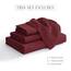 Elegant Comfort 4-teiliges Bettlaken-Set, luxuriöse Bettwäsche, 1500, hochwertige Mikrofaser, Rundumgummi, 45,7 - 61 cm tiefes Spannbetttuch, extra tiefe Bettlaken, Queen-Size-Bett, Burgunderrot