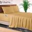 Elegant Comfort Luxus-Bettwäsche-Set, 4-teilig, 1500, hochwertige Mikrofaser, Rundumgummi, 45,7-61 cm tiefes Spannbetttuch, extra Tiefe Bettlaken, Queensize, Kamel-Gold