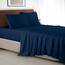 Elegant Comfort Luxuriöses 4-teiliges Bettwäsche-Set, luxuriöse Bettwäsche aus 1500 Premium-Mikrofaser, Hotelqualität, knitterfrei, kühl und atmungsaktiv, leicht elastisch, Marineblau