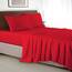 Elegant Comfort Luxuriöses 4-teiliges Bettlaken-Set, luxuriöse Bettwäsche aus 1500 Premium-Mikrofaser in Hotelqualität, knitterfrei, kühl und atmungsaktiv, leicht elastisch, California King, Rot