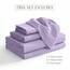 Elegant Comfort Luxuriöses Bettlaken-Set – Luxus-Bettwäsche 1500 Premium-Hotelqualität, Mikrofaser, knitterfrei, kühl und atmungsaktiv, einfache elastische Passform, geteiltes Kingsize-Bett, Violett