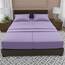 Elegant Comfort Luxuriöses Bettlaken-Set – Luxus-Bettwäsche 1500 Premium-Hotelqualität, Mikrofaser, knitterfrei, kühl und atmungsaktiv, einfache elastische Passform, geteiltes Kingsize-Bett, Violett