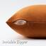 Gigizaza, dekorative Kissenbezüge, 66 x 66 cm, 2-er-Set, Samt, orangebraun (rostorange), für Sofakissen, Wohnzimmer, Schlafzimmer