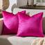 Gigizaza, dekorative Kissenbezüge, 46 x 46 cm, 2-er-Set, Samt, Boho, pink (Hot Pink), für Couch, für Sofakissen, Schlafzimmer
