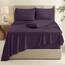 Hearth & Harbor 6 Piece Bed Sheet Set Extra Deep Pocket, Fits Mattress from 18-24 inces Depth, Queen, Eggplant
