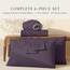 Hearth & Harbor 6 Piece Bed Sheet Set Extra Deep Pocket, Fits Mattress from 18-24 inces Depth, Split King, Eggplant
