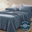 SLEEP ZONE Superweiches, kühlendes Queen-Bettwäsche-Set, 4-teilig, pflegeleichtes Spannbettlaken- und Kissenbezug-Set, knitterfrei, lichtbeständig, Tiefe Tasche 40,6 cm (Flint Blue, Queen)