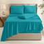 Hearth & Harbor 6 Piece Bed Sheet Set Extra Deep Pocket, Fits Mattress from 18-24 inces Depth, Queen, Teal