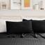 SLEEP ZONE Gestreiftes Kühllaken-Set für King-Size-Betten – Spannbetttuch und Kissenbezüge, 4-teilig, superweich, gestreift, pflegeleicht, tiefe Taschen (Schwarz, King-Size)