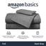 Amazon Basics 4 Stück Bettlaken-Set aus Jersey, für Doppelbetten, Full, Dunkelgrau, Einfarbig