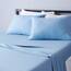 Amazon Basics 4 Stück Bettlaken-Set aus Jersey, King, Himmelblau, Einfarbig