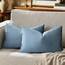 GIGIZAZA, dekorative Lendenkissenbezüge aus Samt, für Sofa, Bett, 2 Stück, graublau, 30,5 x 50 cm