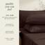 Hearth & Harbor 6 Piece Bed Sheet Set Extra Deep Pocket, Fits Mattress from 18-24 inces Depth, Split King, Brown