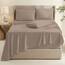 Hearth & Harbor 6 Piece Bed Sheet Set Extra Deep Pocket, Fits Mattress from 18-24 inces Depth, Split King, Taupe