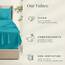 Hearth & Harbor 6 Piece Bed Sheet Set Extra Deep Pocket, Fits Mattress from 18-24 inces Depth, Queen, Teal