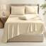 Hearth & Harbor 6 Piece Bed Sheet Set Extra Deep Pocket, Fits Mattress from 18-24 inces Depth, Queen, Cream