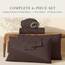 Hearth & Harbor 6 Piece Bed Sheet Set Extra Deep Pocket, Fits Mattress from 18-24 inces Depth, Split King, Brown