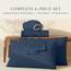 Hearth & Harbor 4 Piece Bed Sheet Set Extra Deep Pocket, Fits Mattress from 18-24 inces Depth, Twin, Navy Blue