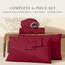 Hearth & Harbor 6 Piece Bed Sheet Set Extra Deep Pocket, Fits Mattress from 18-24 inces Depth, King, Burgundy