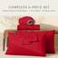 Hearth & Harbor 4 Piece Bed Sheet Set Extra Deep Pocket, Fits Mattress from 18-24 inces Depth, Twin, Cherry Red