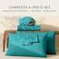 Hearth & Harbor 6 Piece Bed Sheet Set Extra Deep Pocket, Fits Mattress from 18-24 inces Depth, Queen, Teal