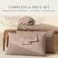 Hearth & Harbor 6 Piece Bed Sheet Set Extra Deep Pocket, Fits Mattress from 18-24 inces Depth, Split King, Taupe