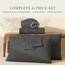 Hearth & Harbor 6 Piece Bed Sheet Set Extra Deep Pocket, Fits Mattress from 18-24 inces Depth, Split King, Gray