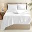 Hearth & Harbor 6 Piece Bed Sheet Set Extra Deep Pocket, Fits Mattress from 18-24 inces Depth, Split King, White