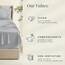 Hearth & Harbor 6 Piece Bed Sheet Set Extra Deep Pocket, Fits Mattress from 18-24 inces Depth, Split King, Silver