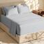 Hearth & Harbor 6 Piece Bed Sheet Set Extra Deep Pocket, Fits Mattress from 18-24 inces Depth, Split King, Silver