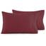 Elegant Comfort Luxuriöses, ultraweiches 2-teiliges Kissenbezug-Set, 1500 Premium-Mikrofaser in Hotelqualität, doppelt gebürstet, knitterfrei, Standard/Queen, Burgunderrot