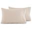 Elegant Comfort Luxuriöses, ultraweiches 2-teiliges Kissenbezug-Set, 1500 Premium-Mikrofaser in Hotelqualität, doppelt gebürstet, knitterfrei, Standard/Queen, Creme/Hellbraun