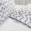 Elegant Comfort Luxuriöses, ultraweiches 2-teiliges Kissenbezug-Set, 1500 Premium-Mikrofaser in Hotelqualität, doppelt gebürstet, knitterfrei, Standard/Queen, Chevron-Muster, Grau