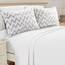 Elegant Comfort Luxuriöses, ultraweiches 2-teiliges Kissenbezug-Set, 1500 Premium-Mikrofaser in Hotelqualität, doppelt gebürstet, knitterfrei, Standard/Queen, Chevron-Muster, Grau