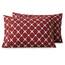 Elegant Comfort Luxuriöses, ultraweiches 2-teiliges Kissenbezug-Set, 1500 Premium-Mikrofaser in Hotelqualität, doppelt gebürstet, knitterfrei, Bloomingdale Burgunderrot, Standard/Queen-Größe