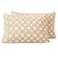 Elegant Comfort Luxuriöses, ultraweiches 2-teiliges Kissenbezug-Set, 1500 Premium-Mikrofaser in Hotelqualität, doppelt gebürstet, knitterfrei, Standard/Queen, Bloomingdale-Muster, Cremefarben