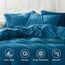 Bedsure Bettwäsche-Set – Blaugrün Queen-Bettlaken – weiche gebürstete Mikrofaser, knitterfreies Bettwäsche-Set – 1 Spannbetttuch, 1 Bettlaken, 2 Kissenbezüge (Queensize, Blaugrün)