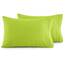 Elegant Comfort Luxuriöses, ultraweiches 2-teiliges Kissenbezug-Set, 1500 Premium-Mikrofaser in Hotelqualität, doppelt gebürstet, knitterfrei, Standard/Queen, Limettengrün