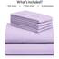 LuxClub 6-teiliges Bettwäsche-Set, Bambus-Bettlaken, tiefe Taschen, 45.7 cm, umweltfreundlich, faltenfrei, hypoallergen, antibakteriell, Hotel-Bettwäsche, seidig weich – Periwinkle Full