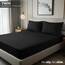 Utopia Bedding Spannbetttuch, weiche gebürstete Mikrofaser, Tiefe Taschen, einlauf- und lichtbeständig, pflegeleicht, nur 1 Spannbetttuch (Doppelbett, Schwarz)
