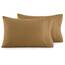 Elegant Comfort Luxuriöses, ultraweiches 2-teiliges Kissenbezug-Set, 1500 Premium-Mikrofaser in Hotelqualität, doppelt gebürstet, knitterfrei, Standard/Queen, Mocha Chocolate
